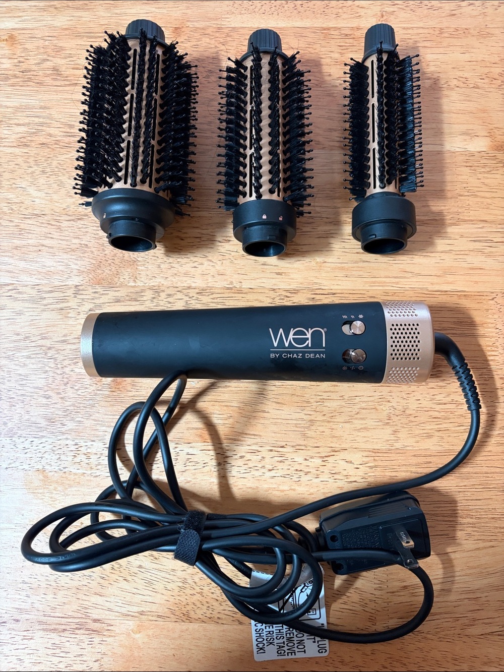 WEN Black and Rose Gold Interchangeable Round Brush Styler Set